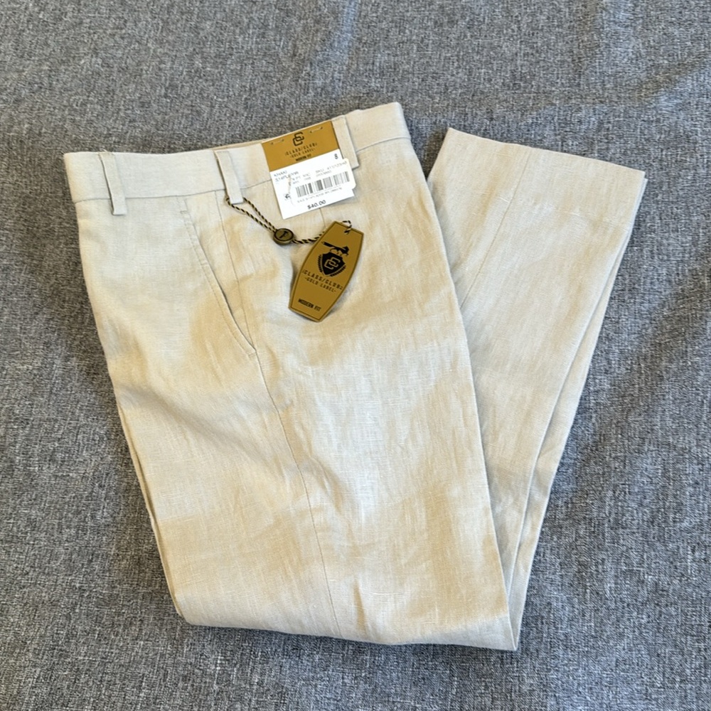 Boys Linen Pants in Light Tan/khaki color NWT